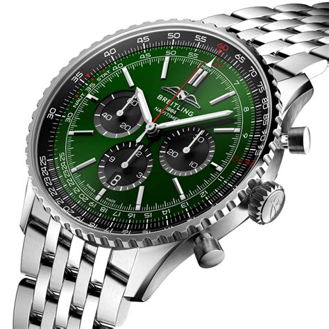 mens britling replica green dial watches|green leather dial watch.